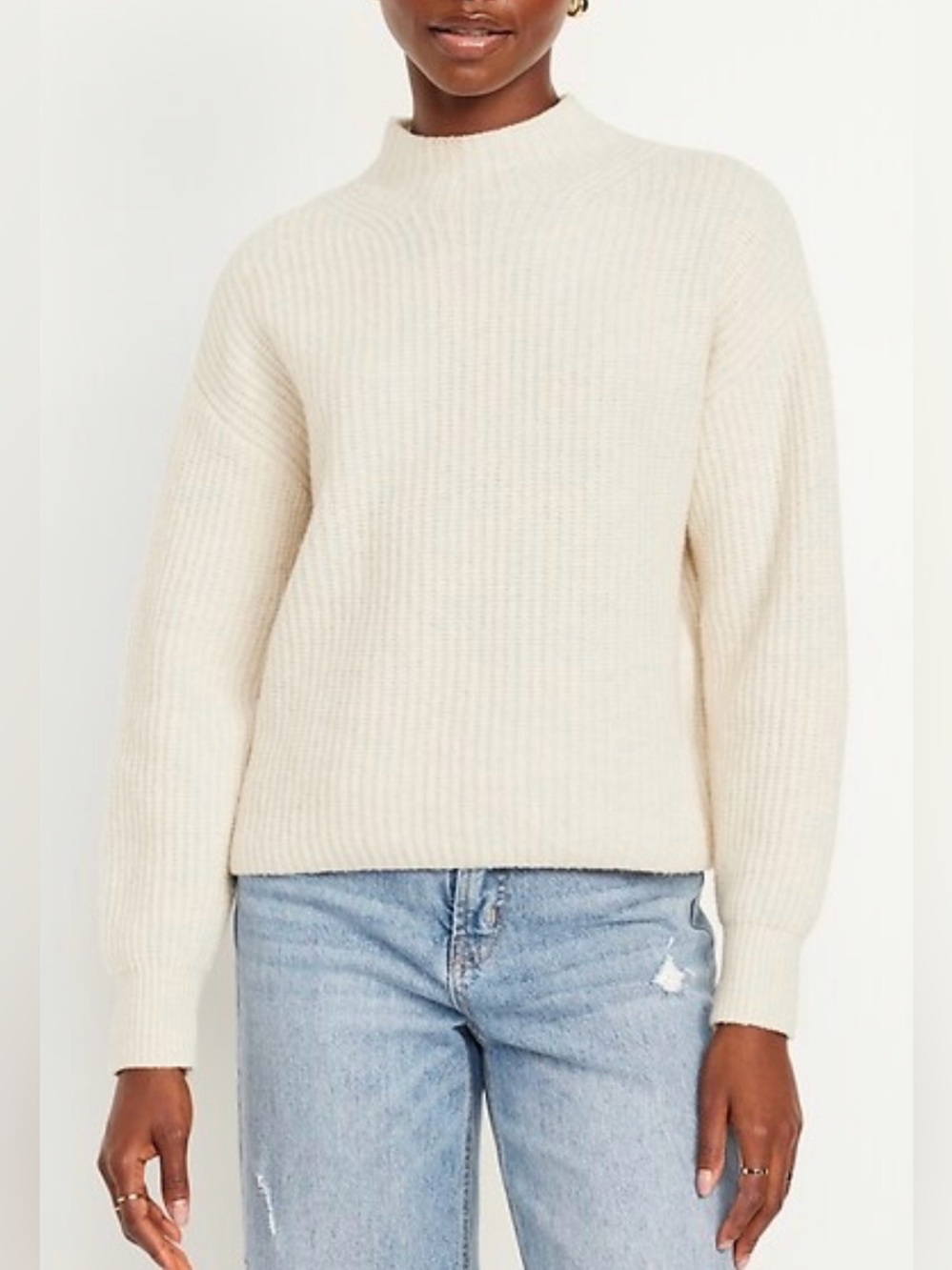 *4/$20* Old Navy So Soft Cropped Mock Neck Knit Sweater, sz XXL Tall